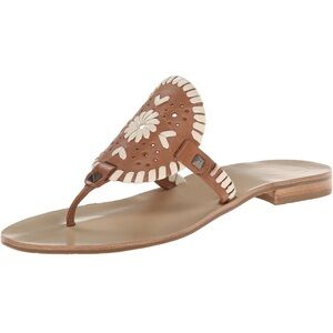 Jack Rogers Women's Georgica Sandal,Cognac/Bone Size 9M